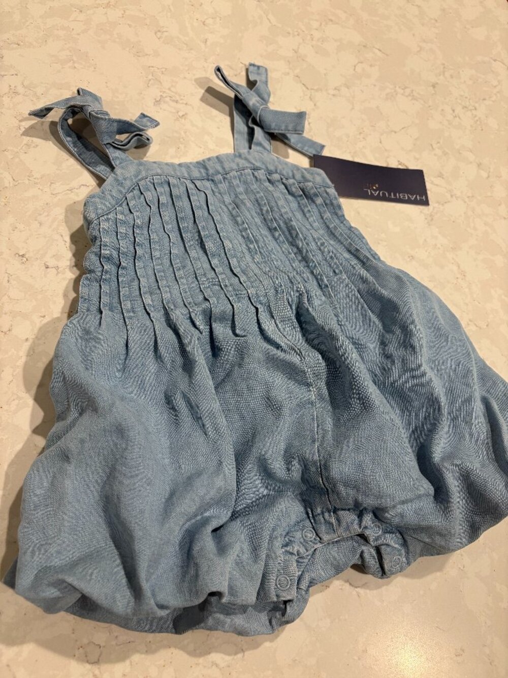 NWT Habitual Indigo Baby Girl Bubble 12 mos